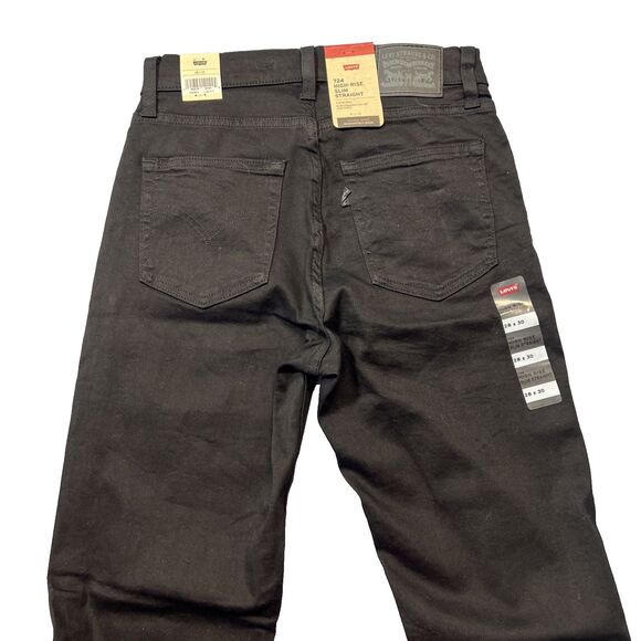 Levi’s 724 High Rise Straight Women’s Black Jeans Size 28x30 - Picture 3 of 8
